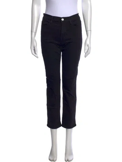 Pre-owned Frame Straight Leg Pants In Black
