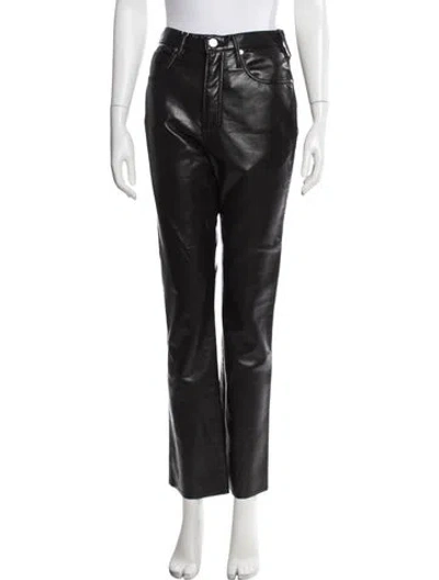 Pre-owned Frame Straight Leg Pants In Black