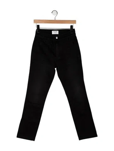 Pre-owned Frame Straight Leg Pants In Black