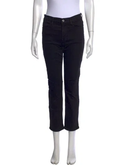 Pre-owned Frame Straight Leg Pants In Black