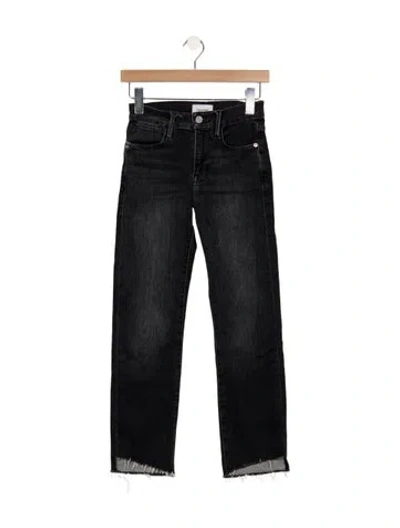 Pre-owned Frame Straight Leg Pants In Black