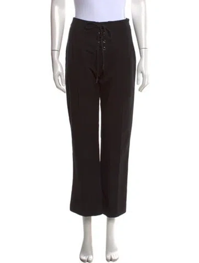 Pre-owned Frame Straight Leg Pants In Black