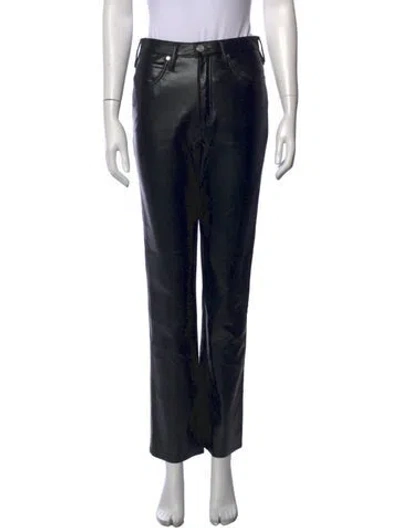Pre-owned Frame Straight Leg Pants In Black