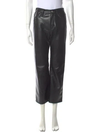 Pre-owned Frame Straight Leg Pants In Black
