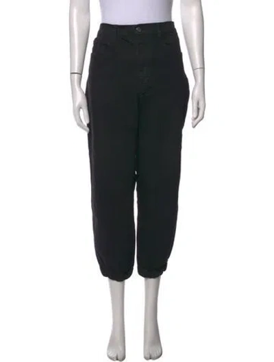 Pre-owned Frame Straight Leg Pants In Black