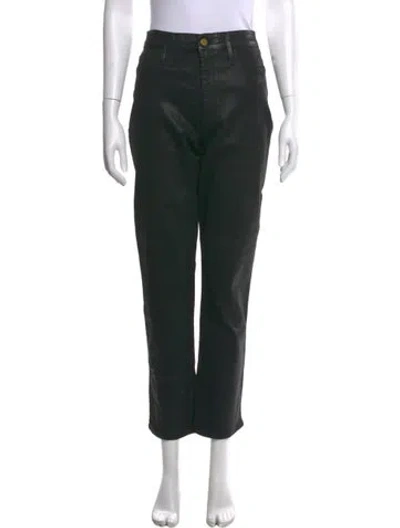 Pre-owned Frame Straight Leg Pants In Black