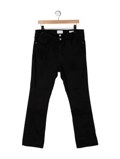 Pre-owned Frame Straight Leg Pants In Black