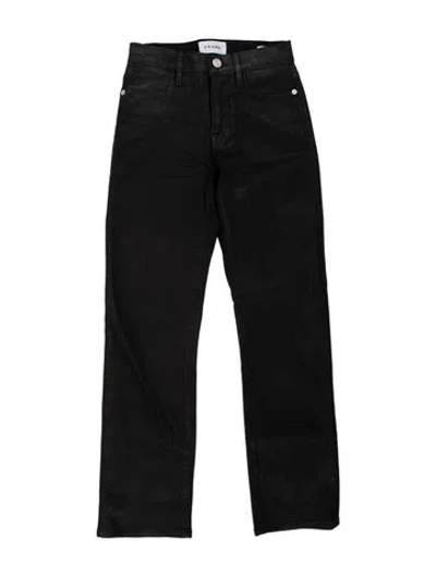 Pre-owned Frame Straight Leg Pants In Black