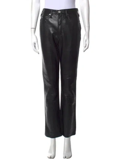 Pre-owned Frame Straight Leg Pants In Black