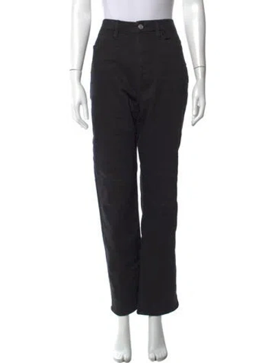 Pre-owned Frame Straight Leg Pants In Black