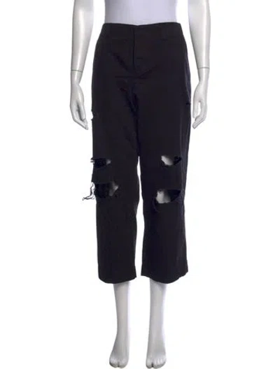 Pre-owned Frame Straight Leg Pants In Black