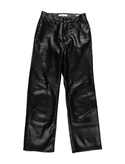 Pre-owned Frame Straight Leg Pants In Black