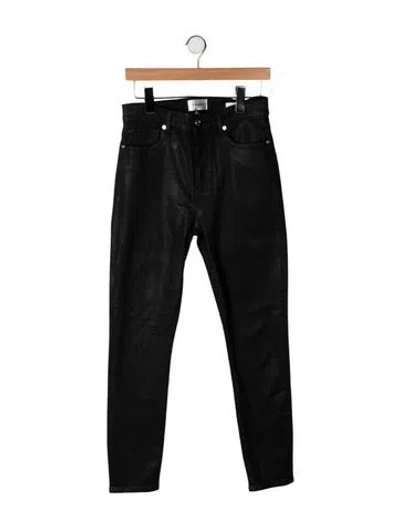 Pre-owned Frame Straight Leg Pants In Black