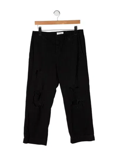 Pre-owned Frame Straight Leg Pants In Black