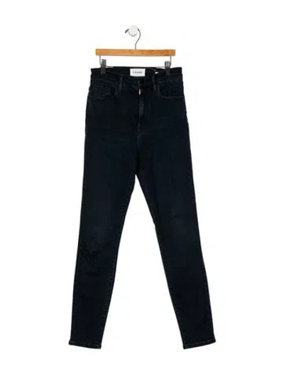 Pre-owned Frame Straight Leg Pants In Blue