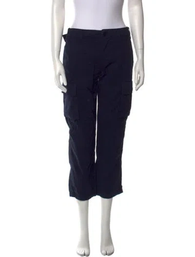 Pre-owned Frame Straight Leg Pants In Blue