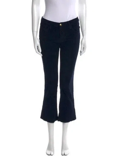 Pre-owned Frame Straight Leg Pants In Blue