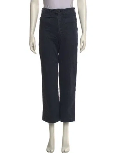 Pre-owned Frame Straight Leg Pants In Blue