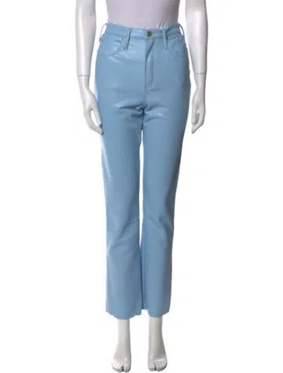 Pre-owned Frame Straight Leg Pants In Blue