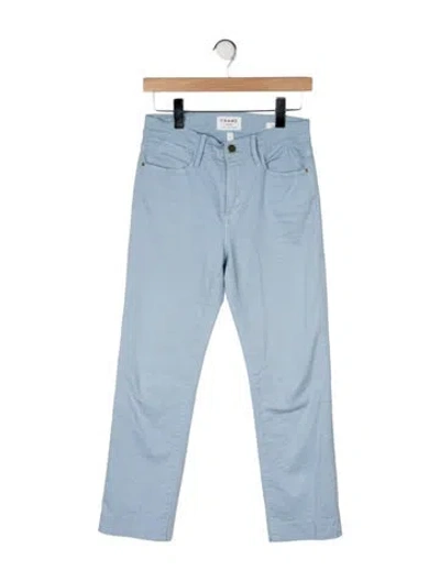 Pre-owned Frame Straight Leg Pants In Blue