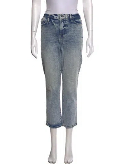 Pre-owned Frame Straight Leg Pants In Blue