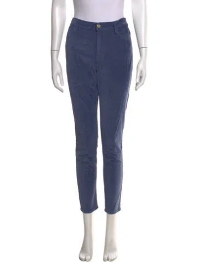 Pre-owned Frame Straight Leg Pants In Blue