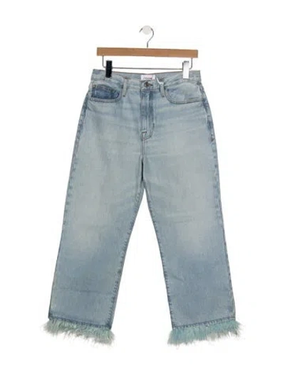 Pre-owned Frame Straight Leg Pants In Blue