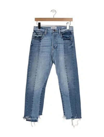 Pre-owned Frame Straight Leg Pants In Blue