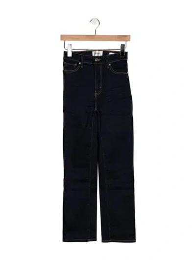 Pre-owned Frame Straight Leg Pants In Blue