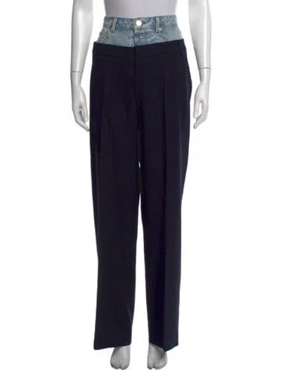 Pre-owned Frame Straight Leg Pants In Blue