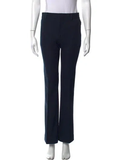 Pre-owned Frame Straight Leg Pants In Blue