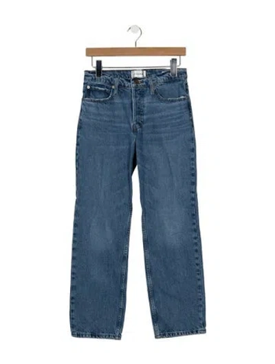 Pre-owned Frame Straight Leg Pants In Blue