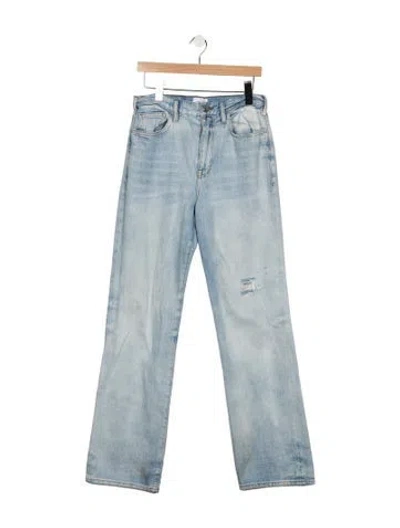 Pre-owned Frame Straight Leg Pants In Blue