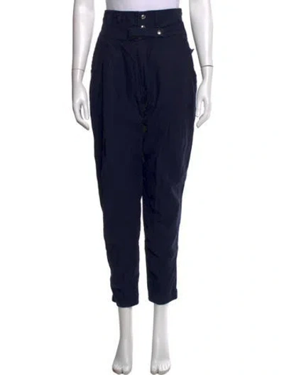 Pre-owned Frame Straight Leg Pants In Blue