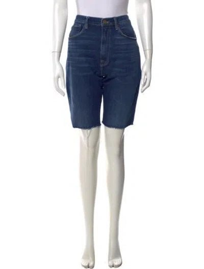 Pre-owned Frame Straight Leg Pants In Blue