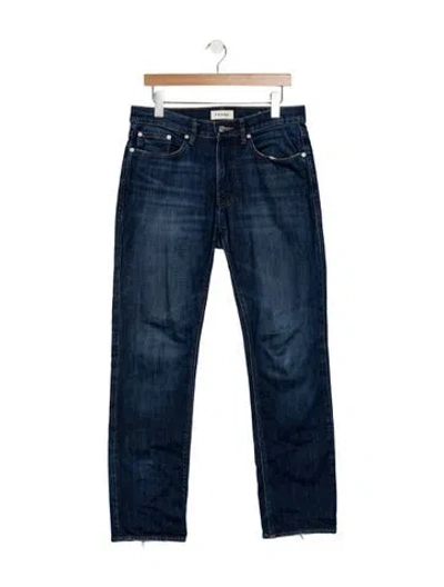 Pre-owned Frame Straight Leg Pants In Blue
