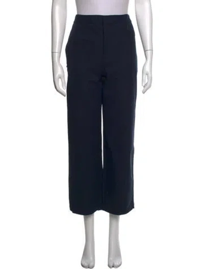 Pre-owned Frame Straight Leg Pants In Blue