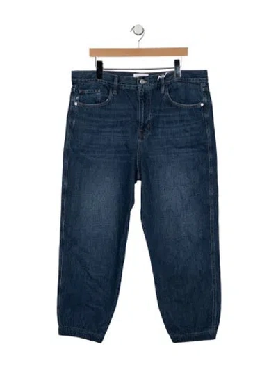 Pre-owned Frame Straight Leg Pants In Blue