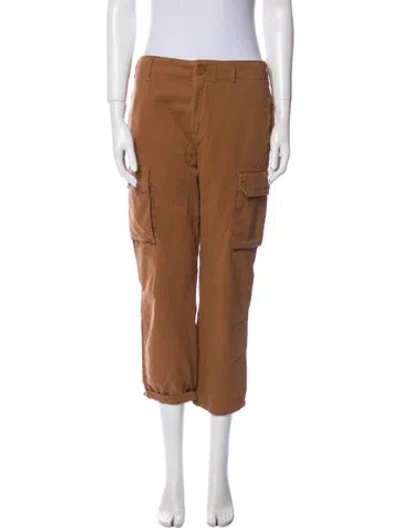 Pre-owned Frame Straight Leg Pants In Brown