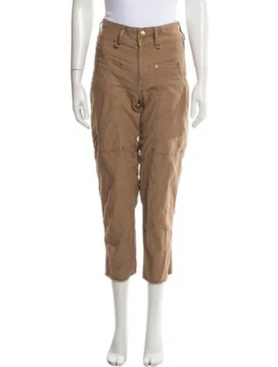 Pre-owned Frame Straight Leg Pants In Brown