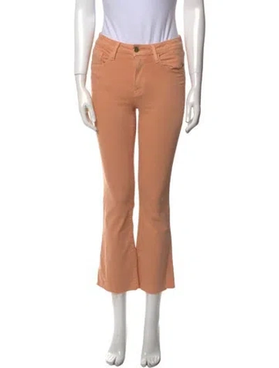 Pre-owned Frame Straight Leg Pants In Brown