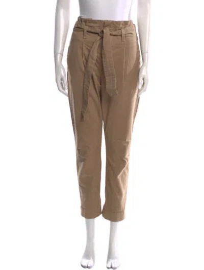 Pre-owned Frame Straight Leg Pants In Brown