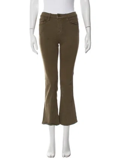 Pre-owned Frame Straight Leg Pants In Brown