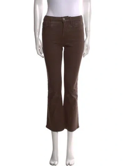 Pre-owned Frame Straight Leg Pants In Brown