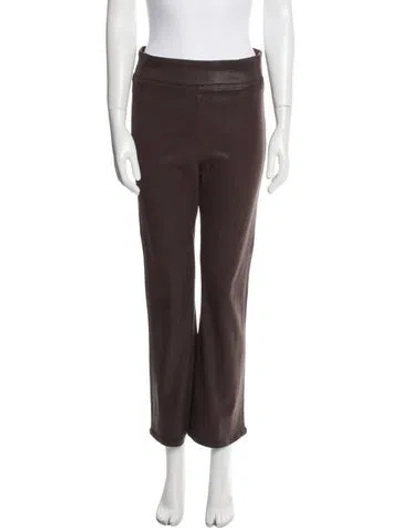 Pre-owned Frame Straight Leg Pants In Brown