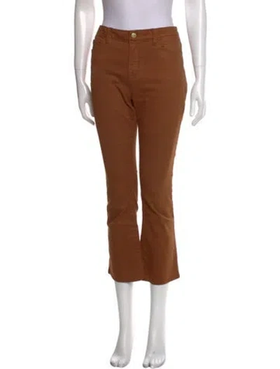 Pre-owned Frame Straight Leg Pants In Brown