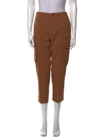 Pre-owned Frame Straight Leg Pants In Brown