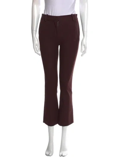 Pre-owned Frame Straight Leg Pants In Brown