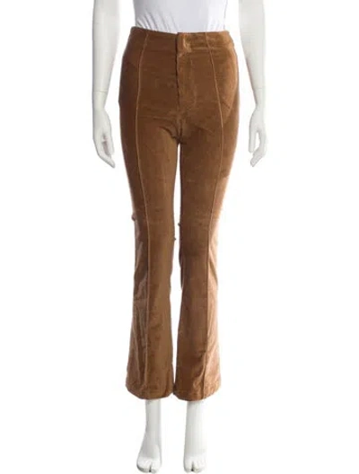 Pre-owned Frame Straight Leg Pants In Brown