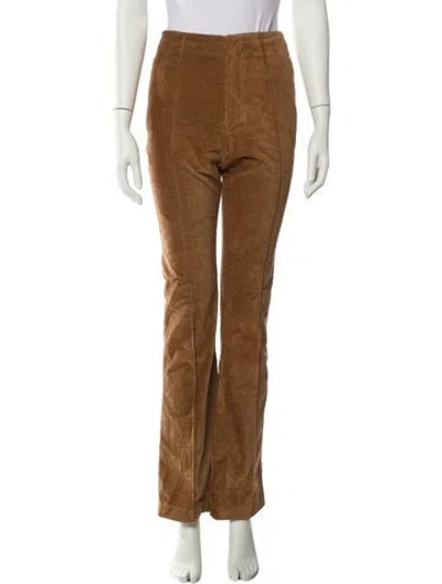 Pre-owned Frame Straight Leg Pants In Brown